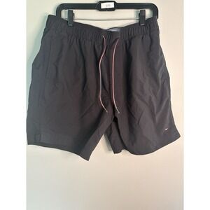 Tommy Hilfiger Swim Trunks Mens Large Navy Mesh Lined Drawstring Shorts Preppy L